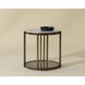 Naxos 22.5 X 22 inch White / Rustic Bronze Side Table